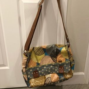 Fossil Key-Per Colorful Laptop Messenger Bag